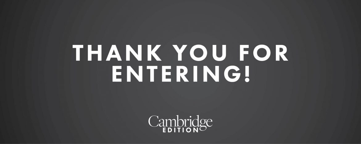 Thank you for entering