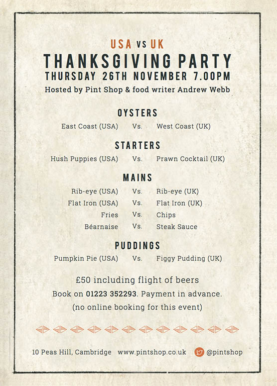 Thanksgiving Menu
