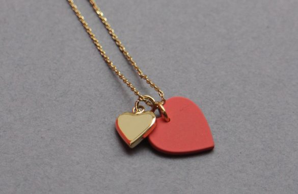 necklace Gold Heart Duo Pendant Necklace £25 Ark, Peas Hill