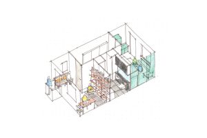 Hand-drawn floorplan