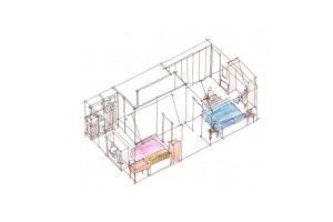 Hand-drawn floorplan