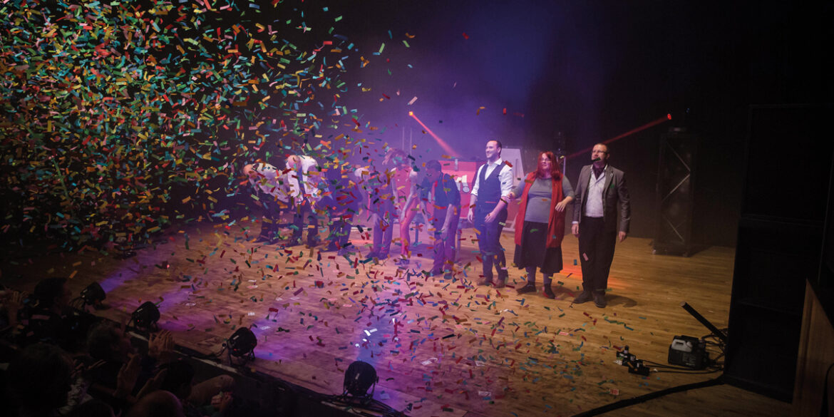The Pentacle Club - magic show on stage confetti